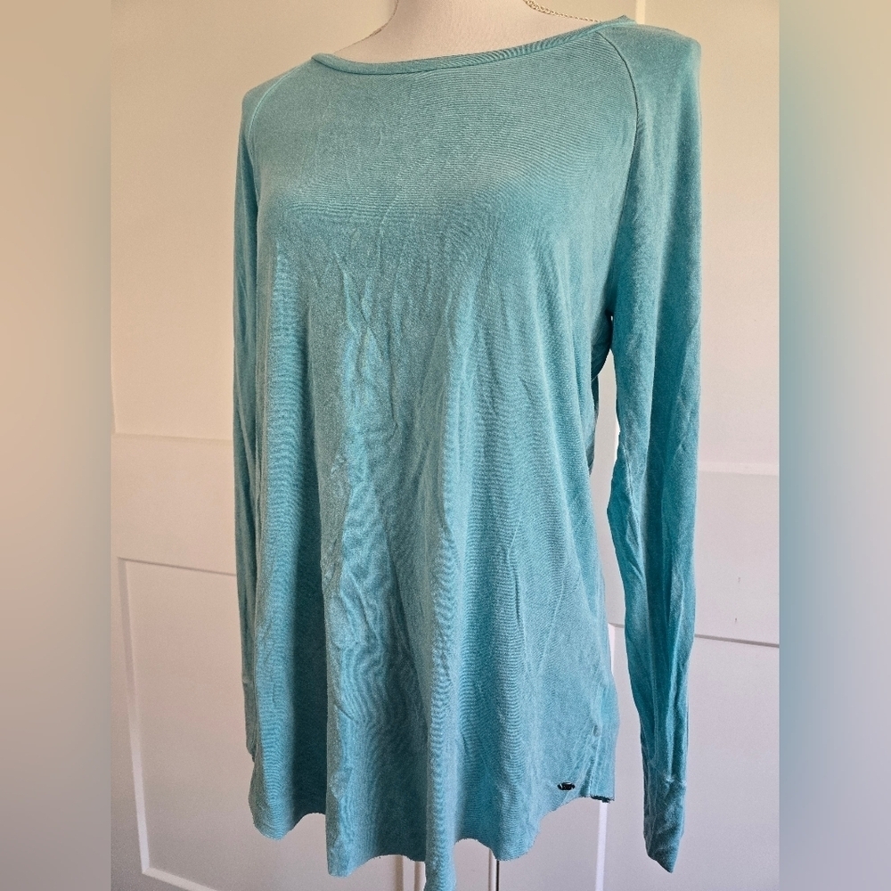 American Eagle Women's Blue Long Sleeve Top - Picture 4 of 5